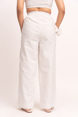 White Elastic Pants