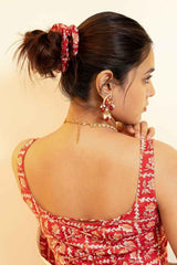 Red Cotton Scrunchie