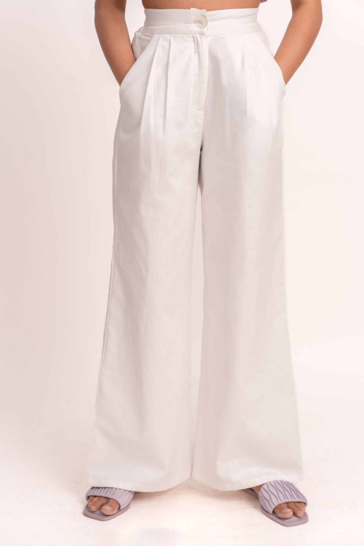 White Button Pants