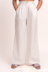 White Button Pants