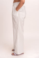 White Button Pants