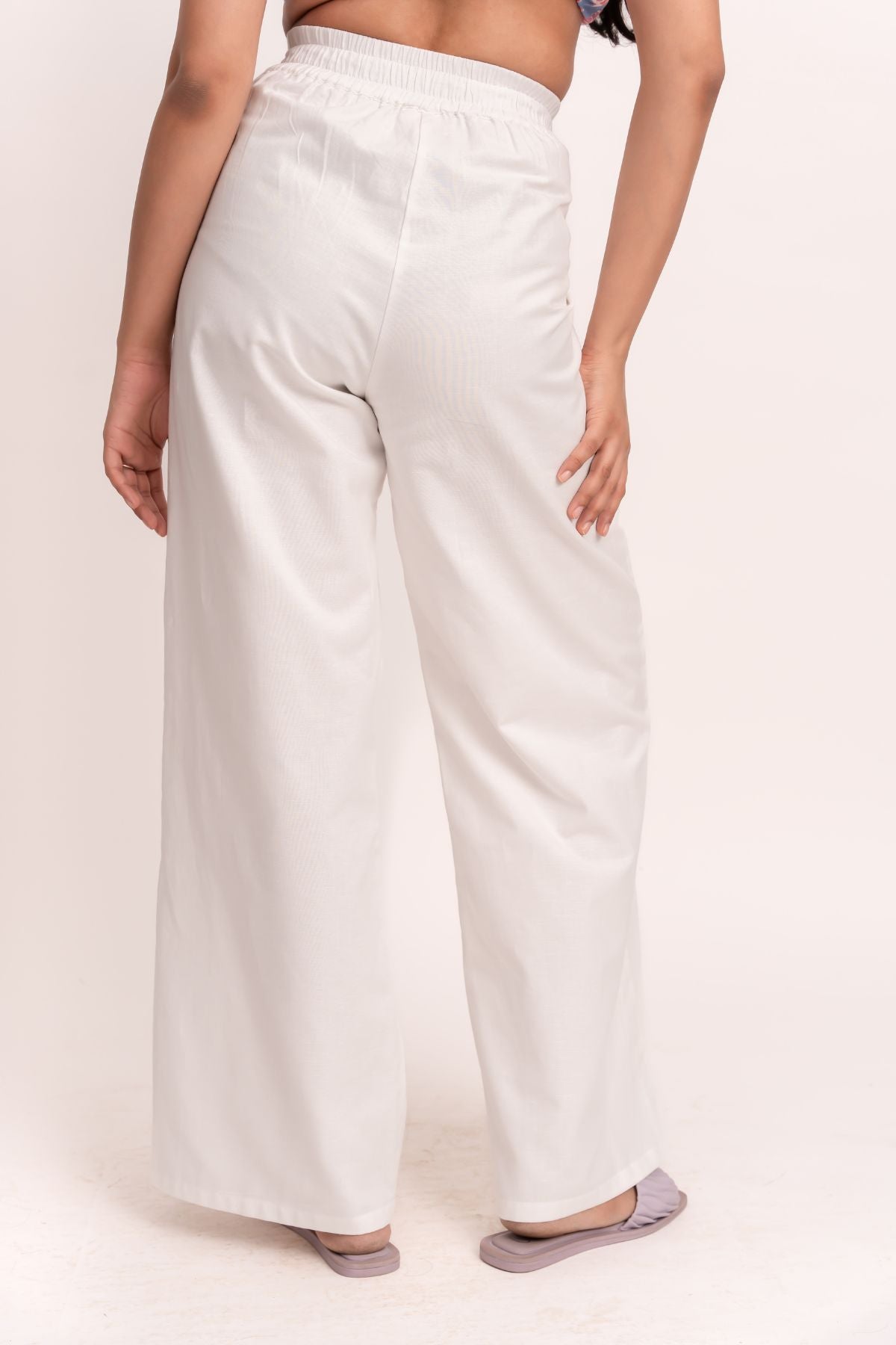 White Button Pants
