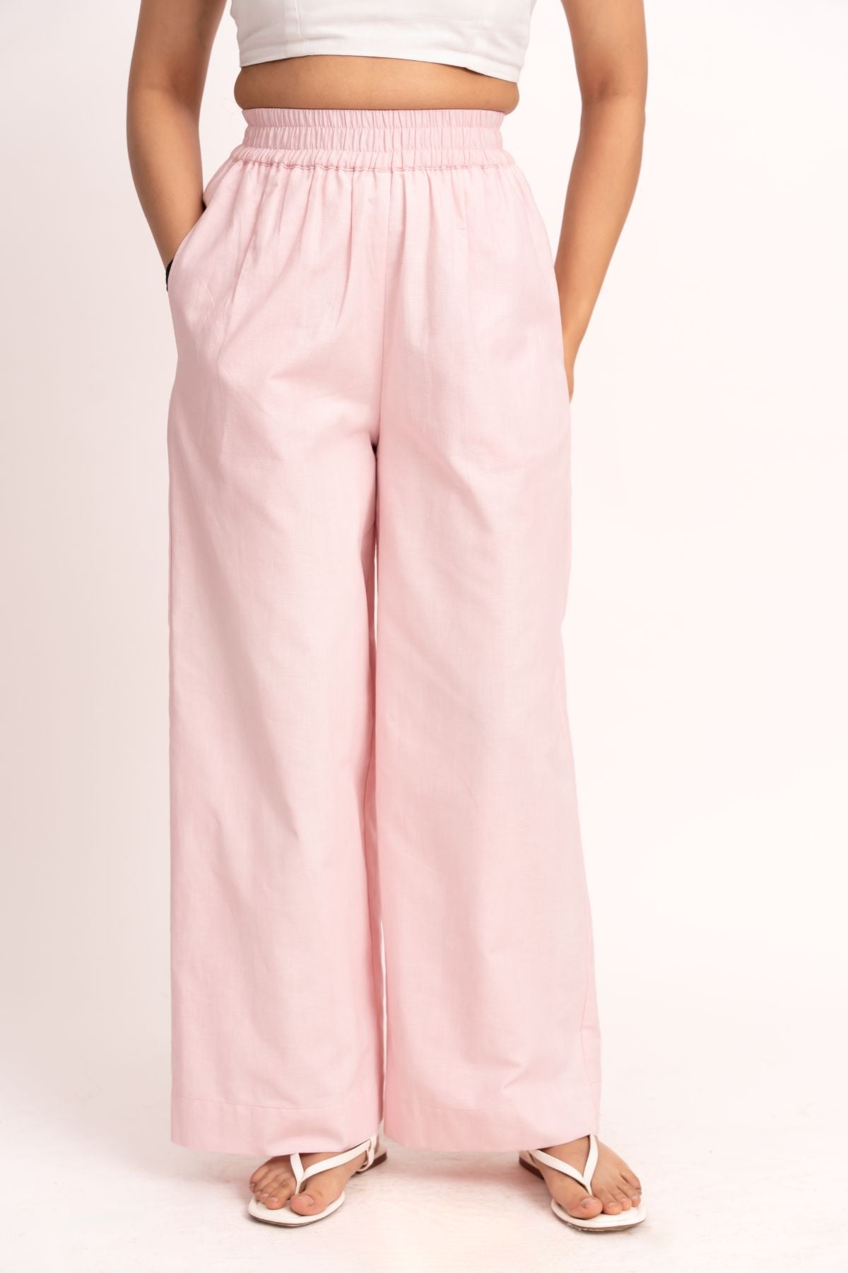 Pink Elastic Pants