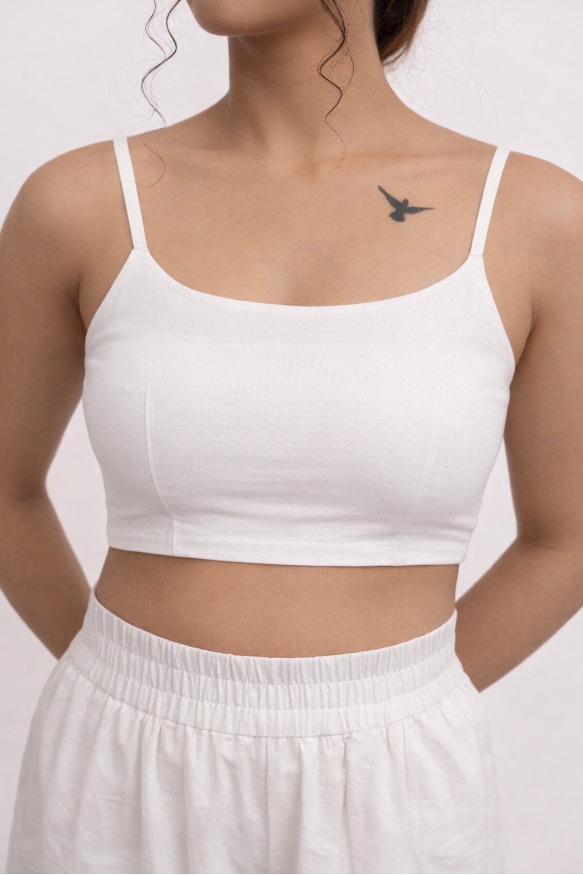 White Crop Top - Odhanon