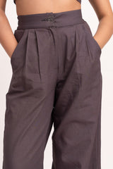 Grey Button Pants