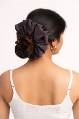 Grey Solid Scrunchie