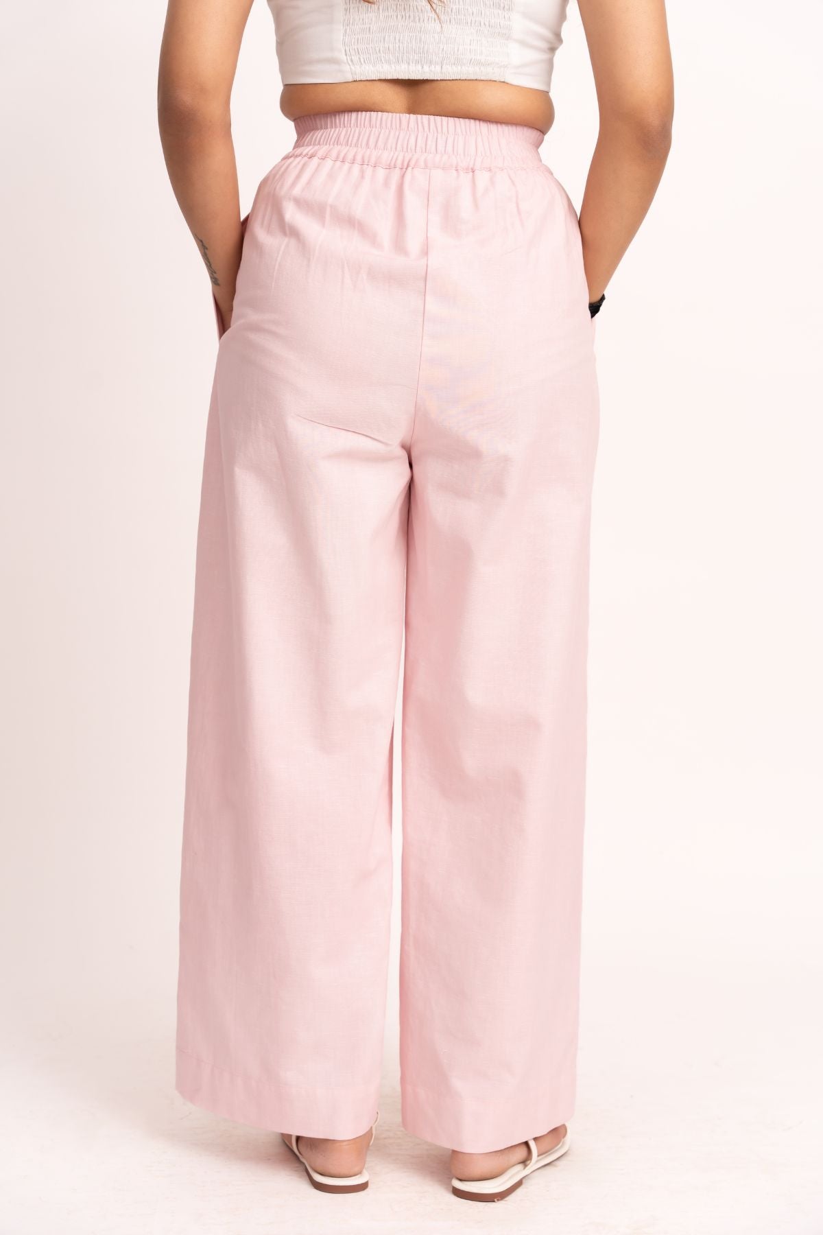 Pink Elastic Pants