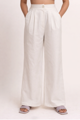 White Button Pants