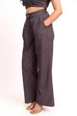 Grey Button Pants