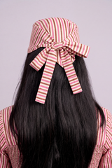 Pink Stripe Cotton Bandana