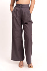 Grey Button Pants
