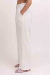 White Button Pants