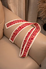 Red Geometric-Floral Scarf