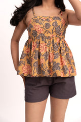 Barcelona Top in Mustard