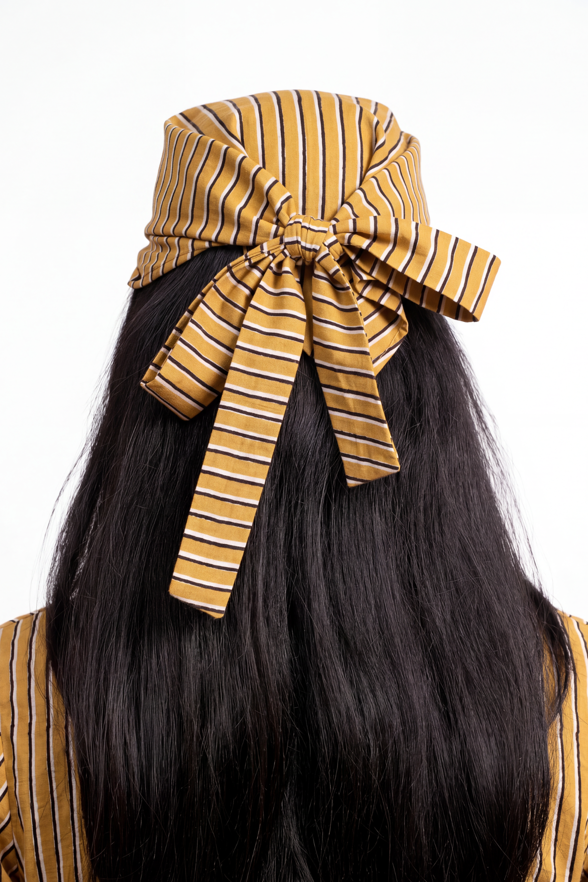 Yellow Stripe Cotton Bandana