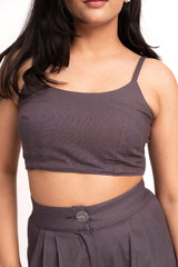 Grey Crop Top