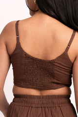 Brown Crop Top