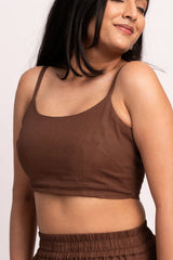 Brown Crop Top