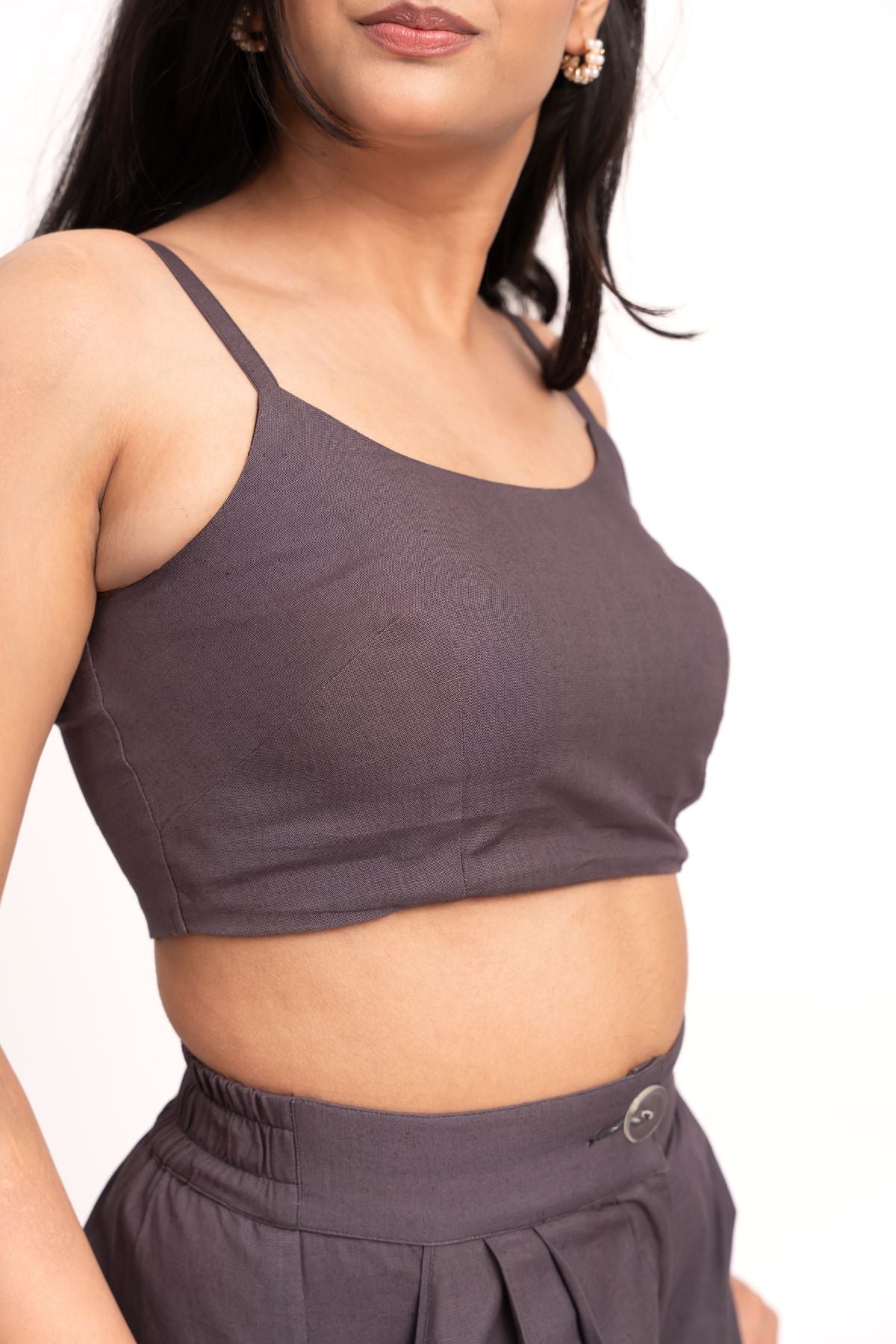 Grey Crop Top