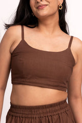 Brown Crop Top