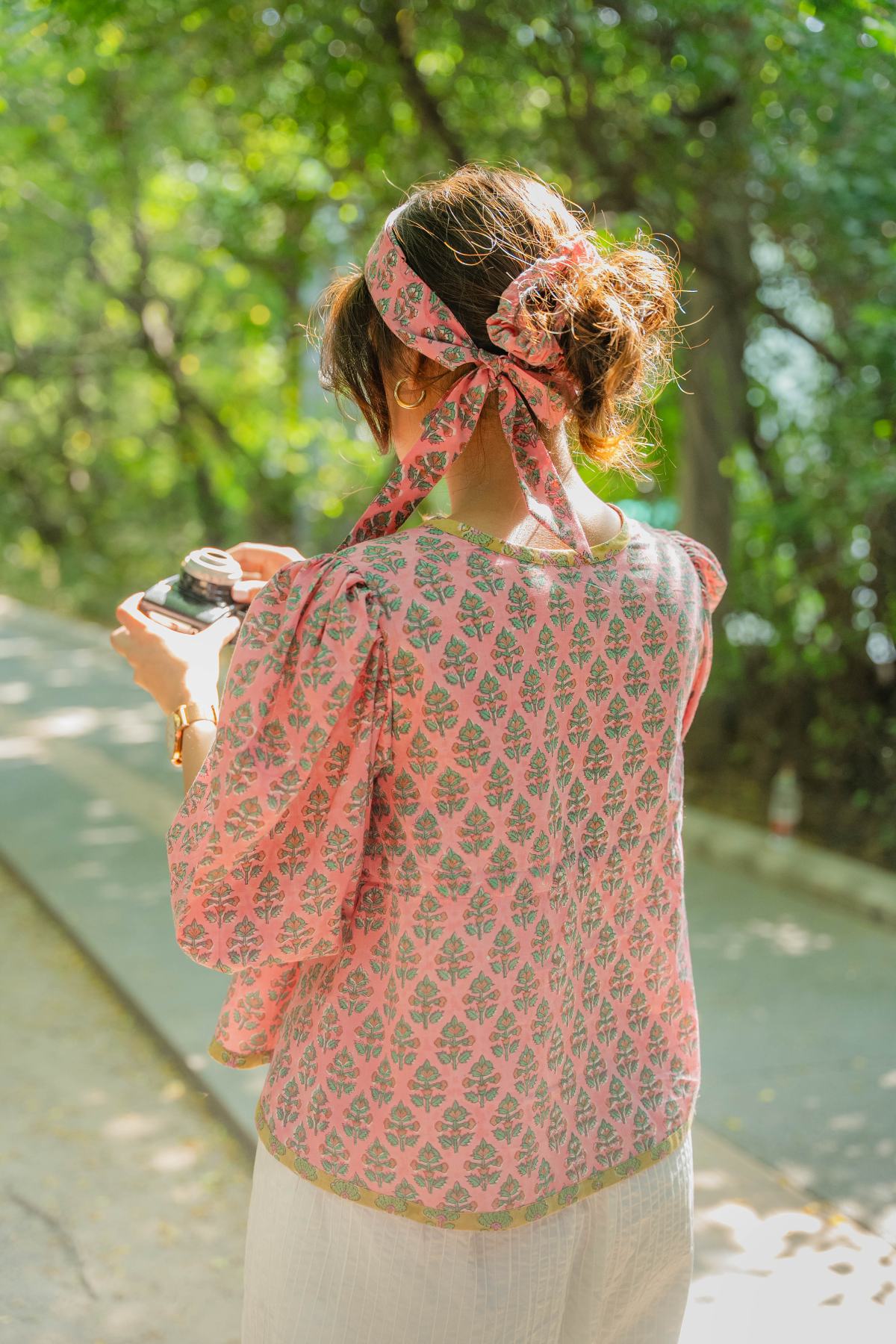 Pink Butta Floral Bandana - Odhanon