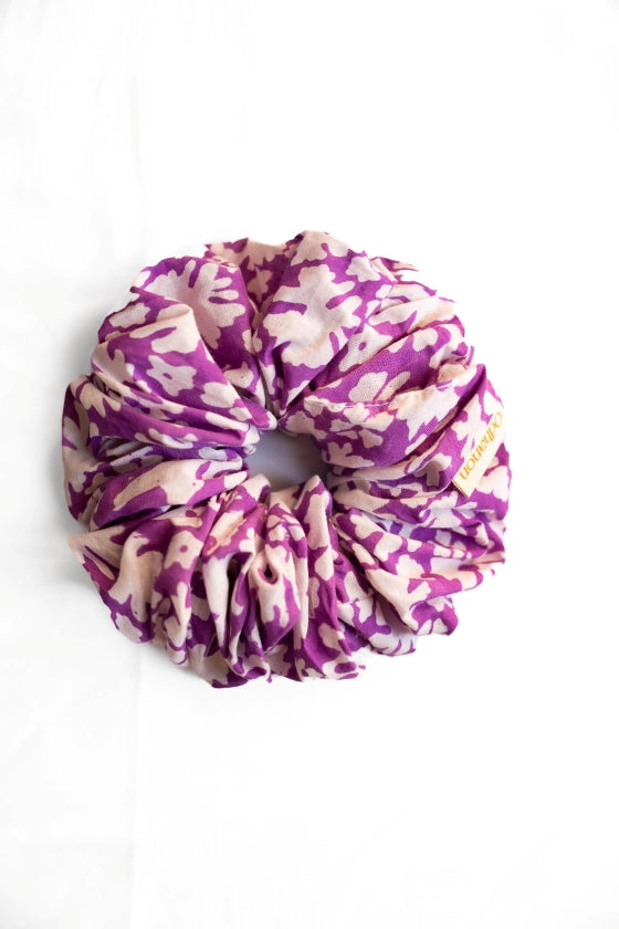 Purple Cotton Scrunchie