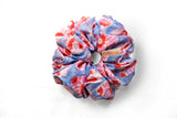 Leaf Print Cotton Scrunchie