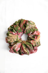 Floral Green Scrunchy