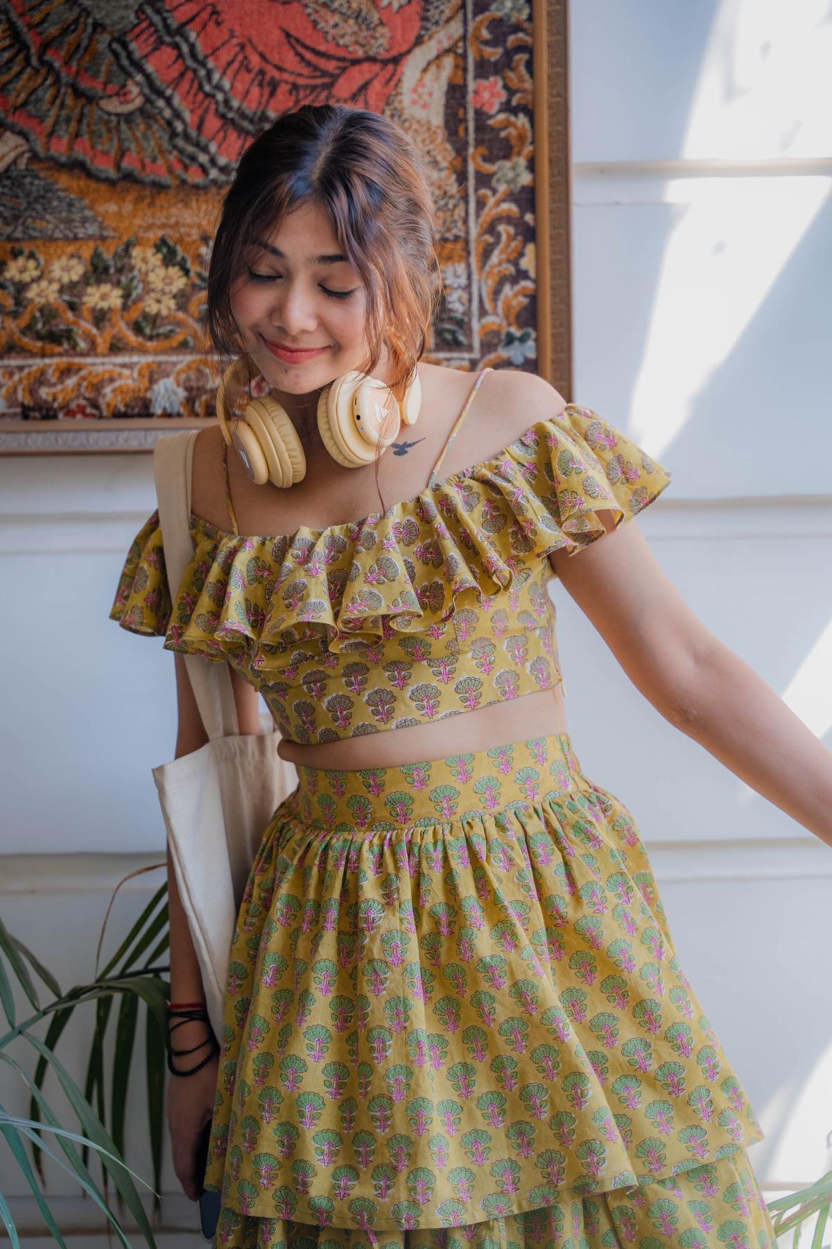 Ruffle Neck Co-ord Set