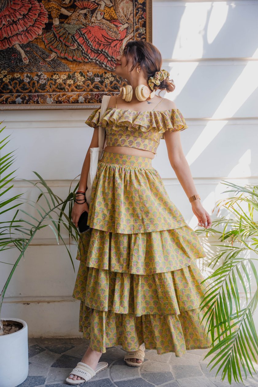 Ruffle Neck Co-ord Set