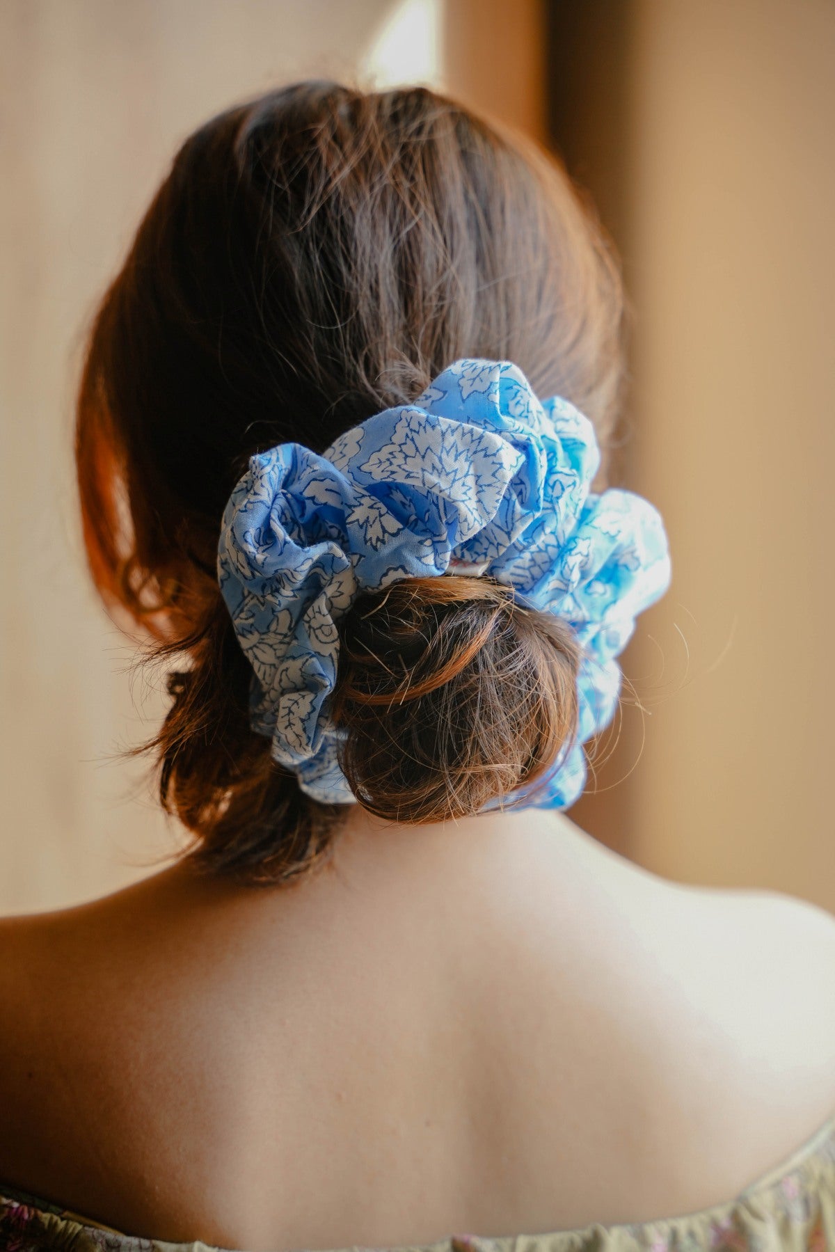 Hand Block Cotton Scrunchies