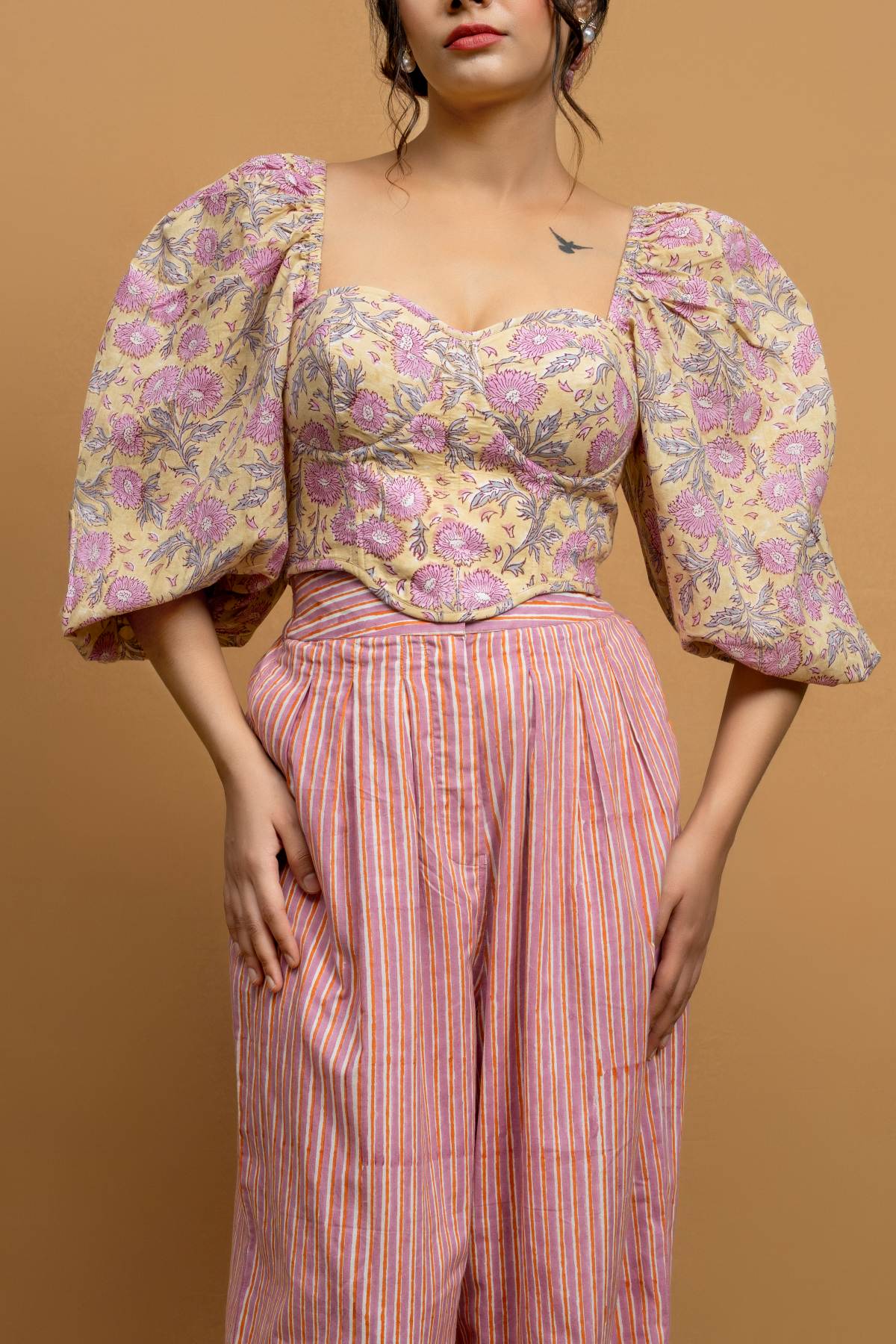 Orchid Corset in Yellow
