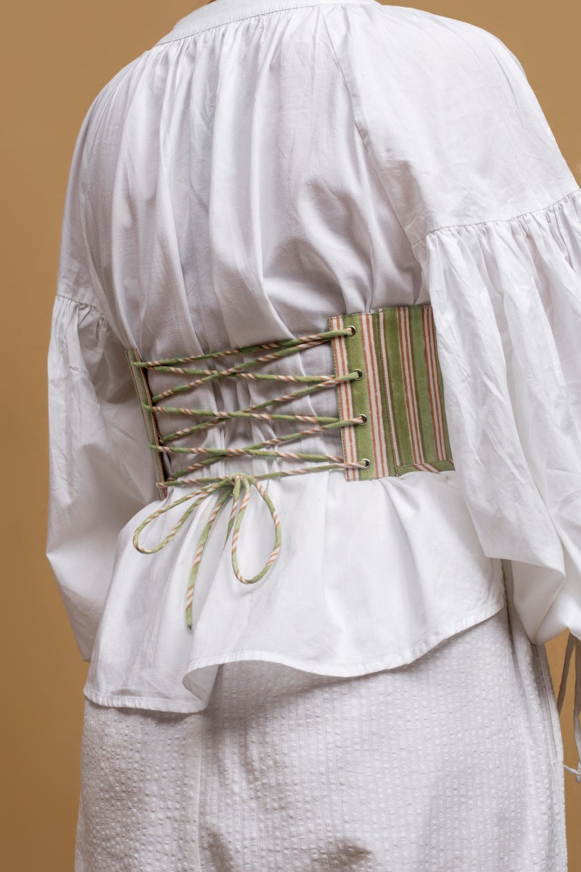 Violet Corset Belt in Green