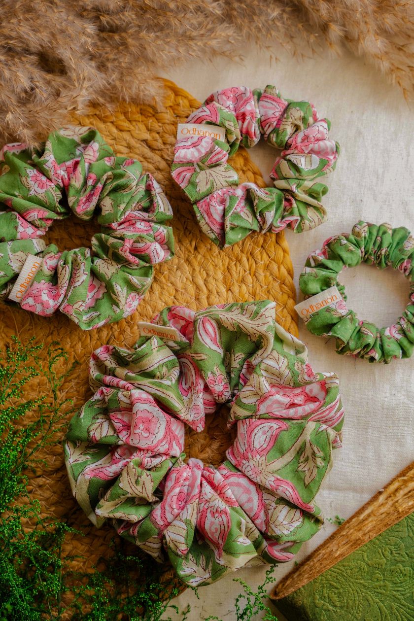 Cotton Scrunchies Set of 3
