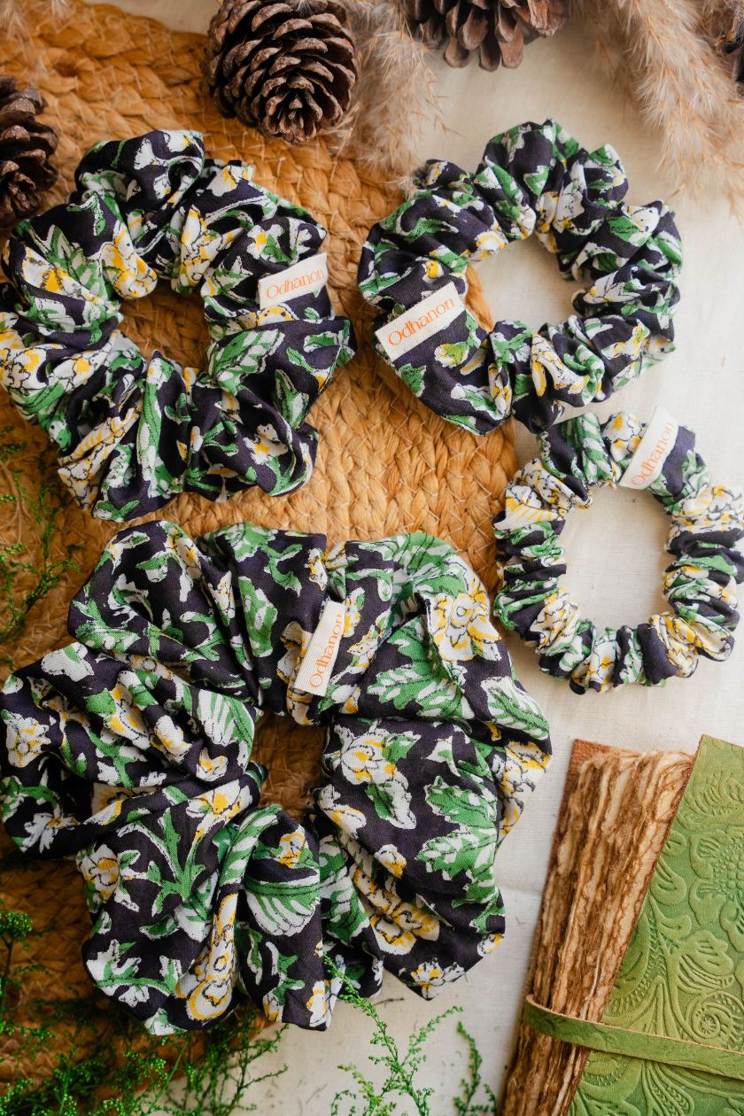 Cotton Scrunchies Set of 3