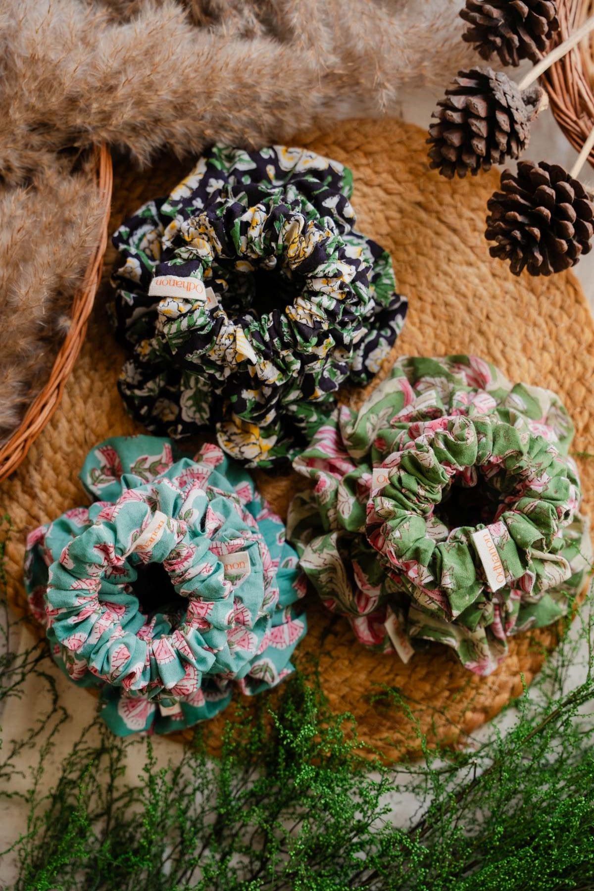 Cotton Scrunchies Set of 3