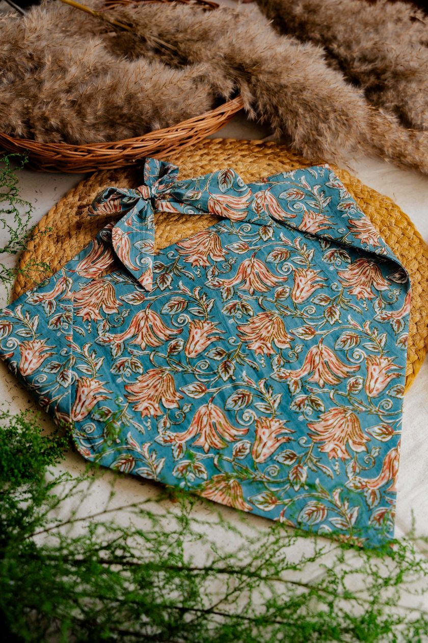 Grey Tie Up Bandana - Odhanon
