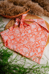 Peach Floral Head Scarf