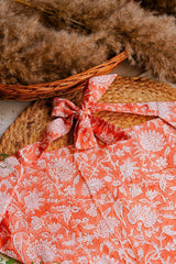Peach Floral Head Scarf