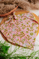 Pink Floral Head Scarf