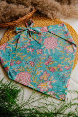 Green Floral Head Scarf
