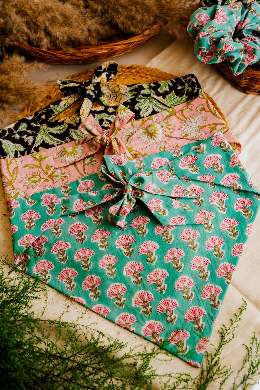 Cotton Floral Butta Bandana - Odhanon