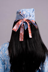 Two Side Peach Blue Bandana