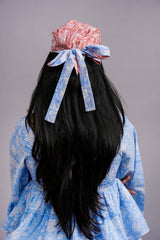 Two Side Peach Blue Bandana