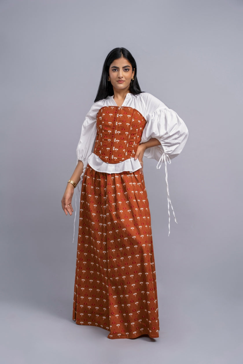 Brown Tube Corset Top