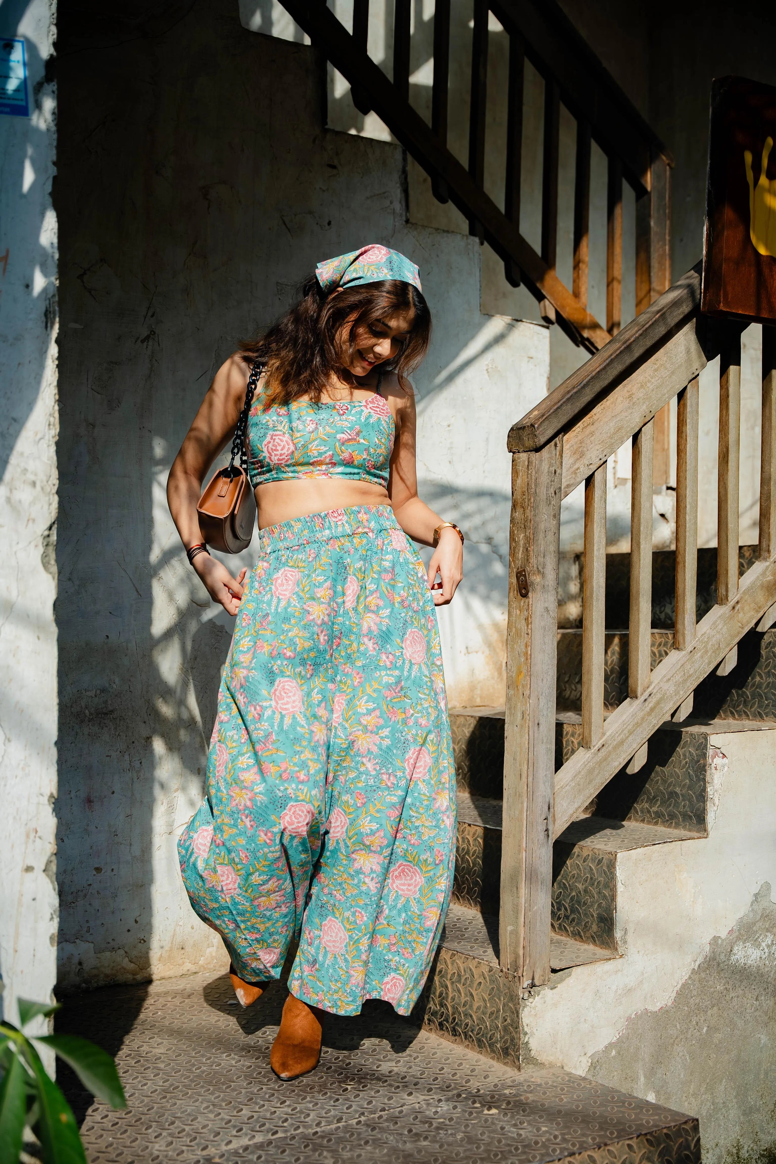 Green Floral Coord Set - Odhanon