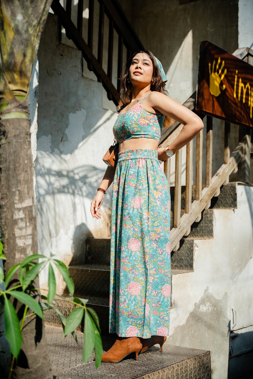 Floral High-Rise Pants