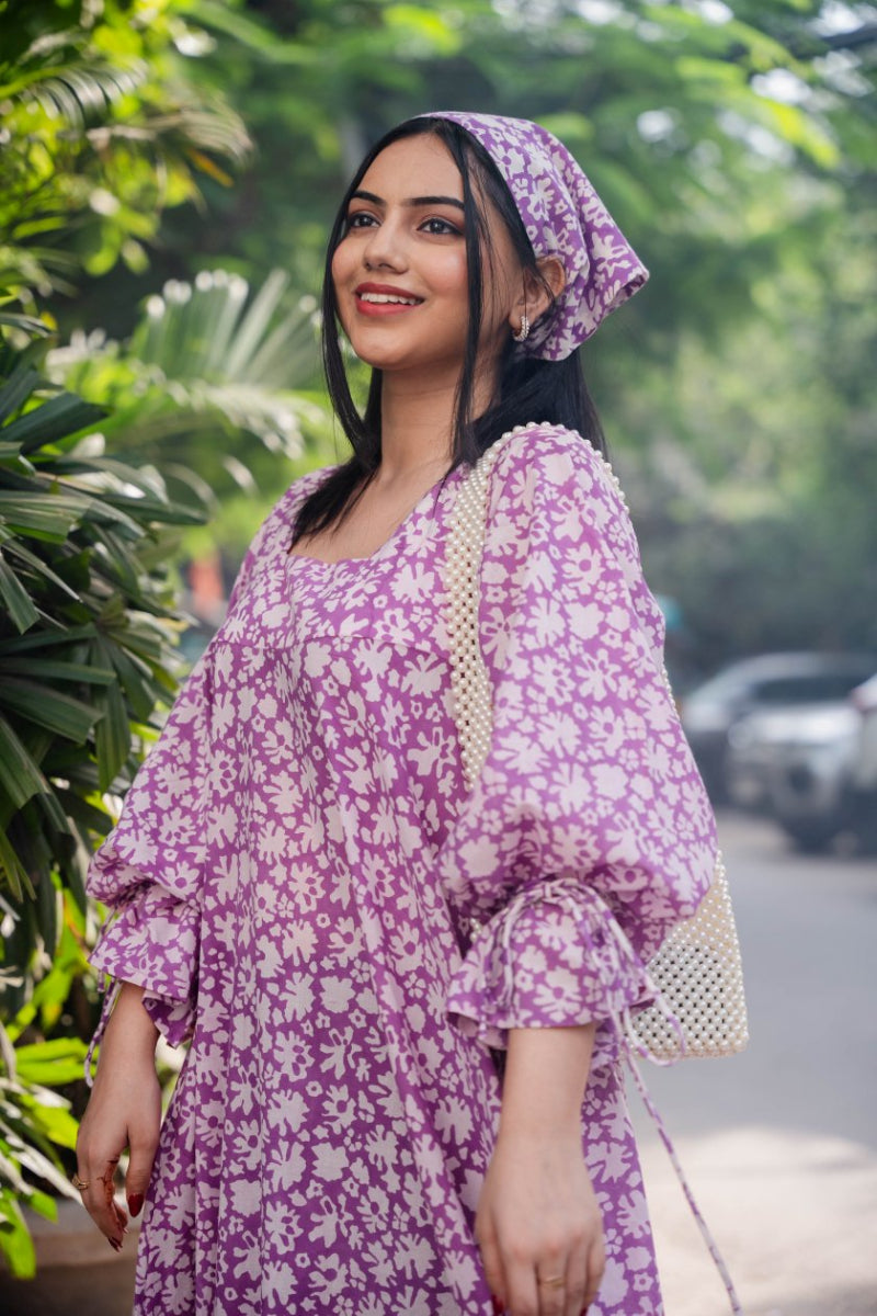 Floral Purple Bandana