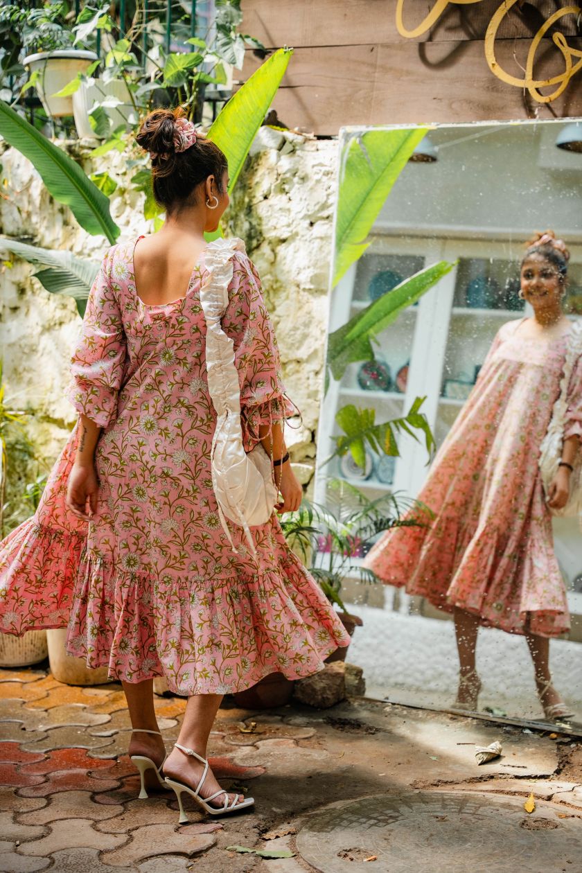 Pink Romantic Flare Dress