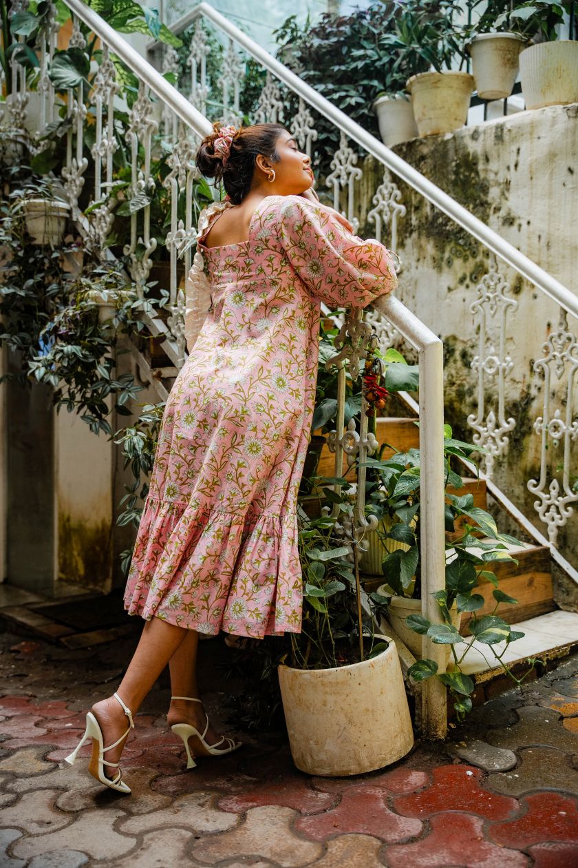 Pink Romantic Flare Dress